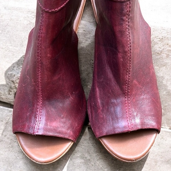 Kork Ease Berit Platform Wedge Leather Sandal in Mahogany Size 9 - Picture 8 of 12